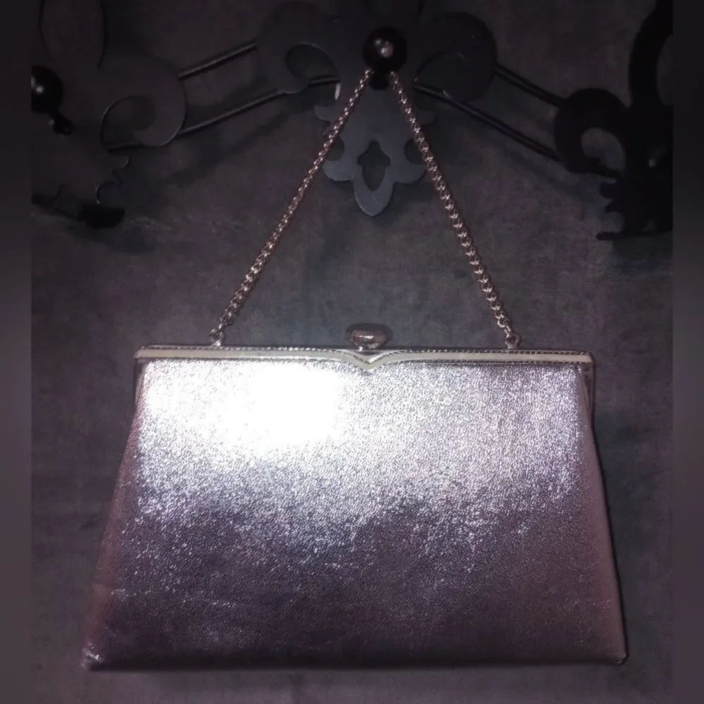 Vintage 60s Coblentz Original Silver Purse with Chain EUC